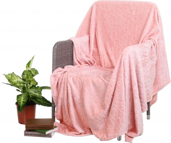 Плед Flannel Embossed Evening Sand 160x200 см розовый La Nuit