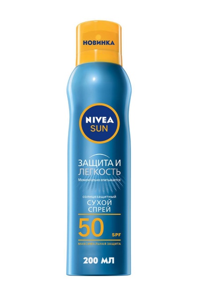 Спрей солнцезащитный Nivea Защита и легкость SPF 50 200 мл