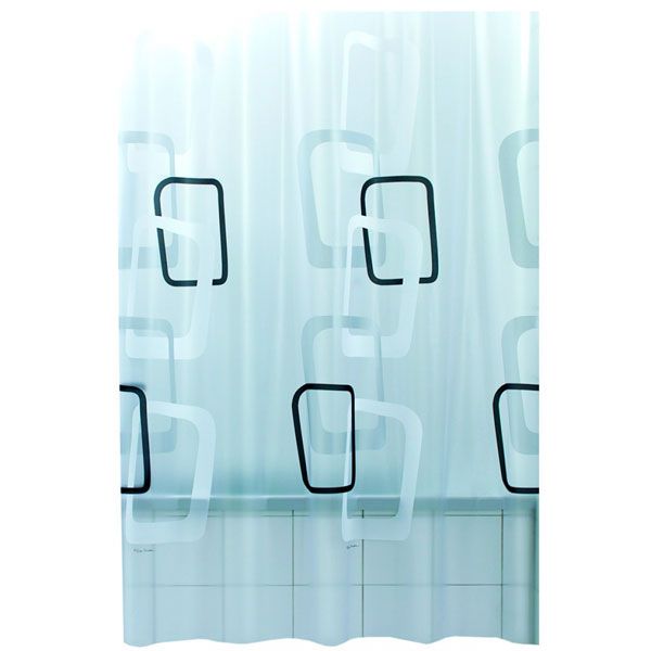 Штора для душа BACCHETTA QUADRI nero