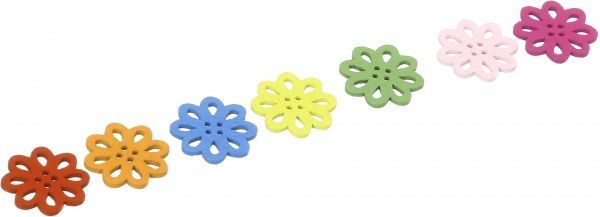 Декоративное изделие деревянные в виде цветка 1 комплектов 30 шт.