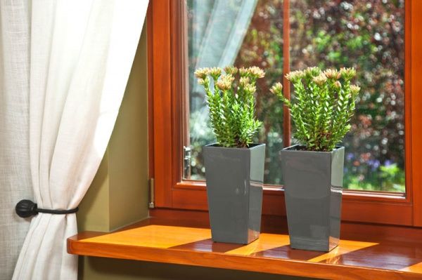 Горшок пластиковый Lamela Финезия квадратный 19,5л антрацит 