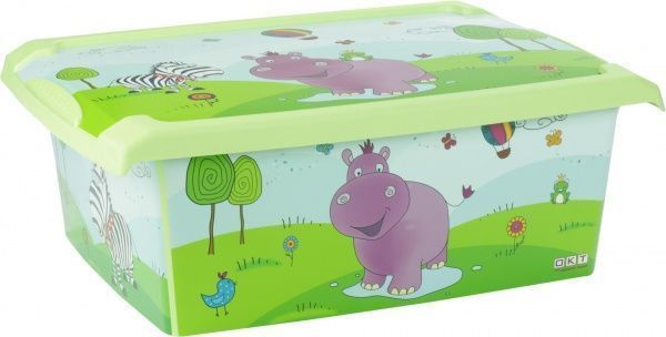 Ящик пластиковая OKT 2713 із кришкою Hippo 140x275x375 мм