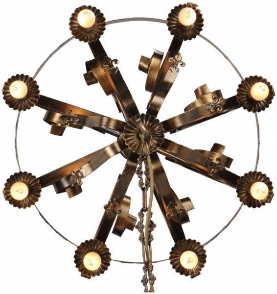 Люстра подвесная Vitaluce 8xE14 шоколадный V1350/8 