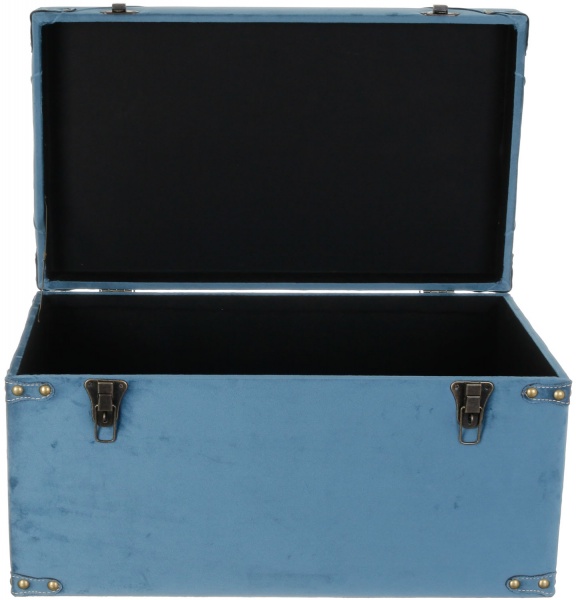 Сундук-пуф Велюр азур 64х35х33 см 