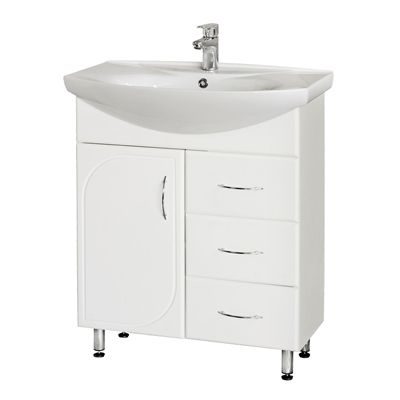 Тумба с умывальником Аква-Родос Оптима 70 см белая