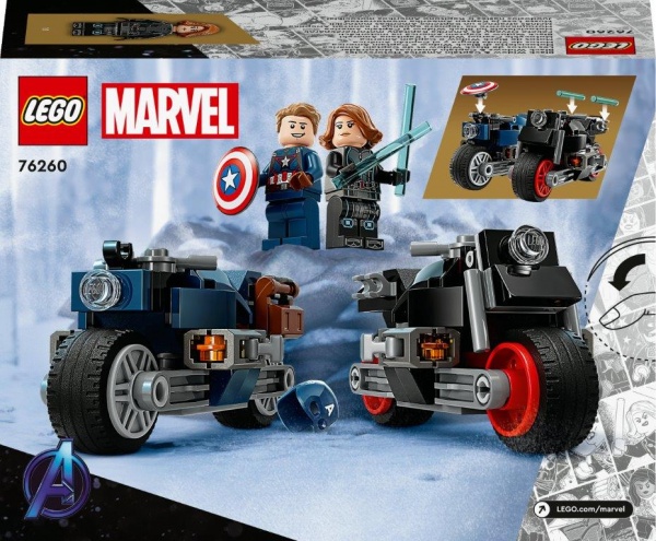 Конструктор LEGO Super Heroes Marvel Мотоциклы Черной Вдовы и Капитана Америка 76260