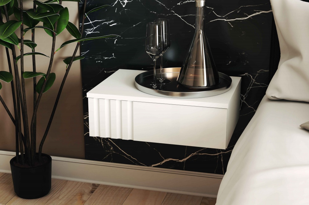 Тумба навісна Світ Меблів Ліна 480x160x350 мм білий/білий