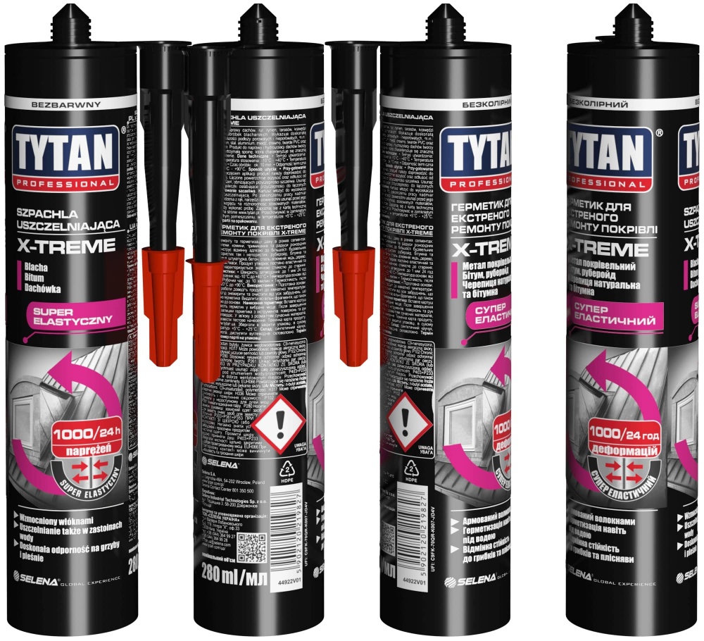 Герметик Tytan Professional X-Treme для экстренного ремонта кровли бесцветный 280 мл
