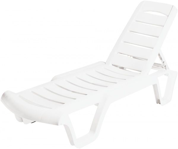 Шезлонг Алеана Бриз белый 62,5x192 см 