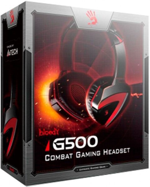 Гарнітура A4Tech G500 Bloody black/red 