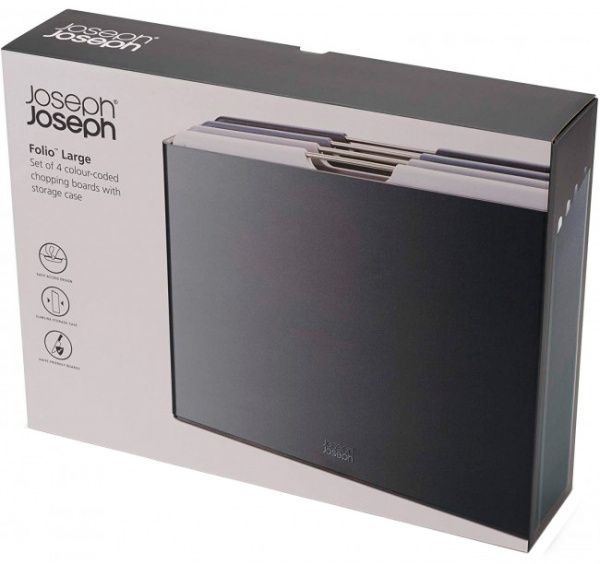 Набор досок разделочных Folio 7,6x26,2x35,7 см 4 шт. графит Joseph Joseph