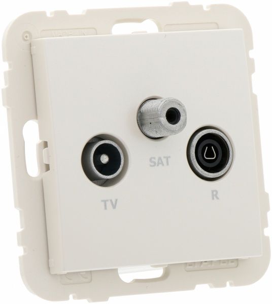 Розетка TV+R+SAT кінцева Efapel Logus металік перламутровий