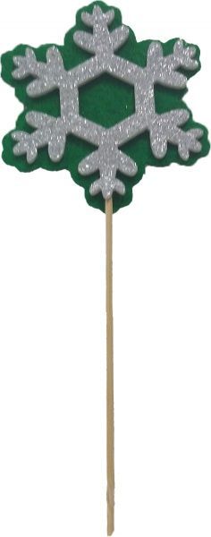 Топпер Снежинка зеленая, 30 см, Гулівер Країна