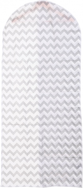 Чехол для одежды Шеврон Vivendi 135x60 см белый с серым