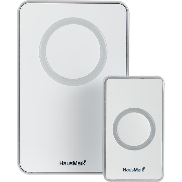 Дзвінок бездротовий HausMark білий із сірим WSD-912-GY11