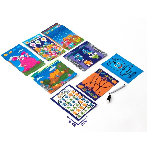 Игра с маркером Vladi Toys Пиши-вытирай Монстрики с маркером VT5010-18