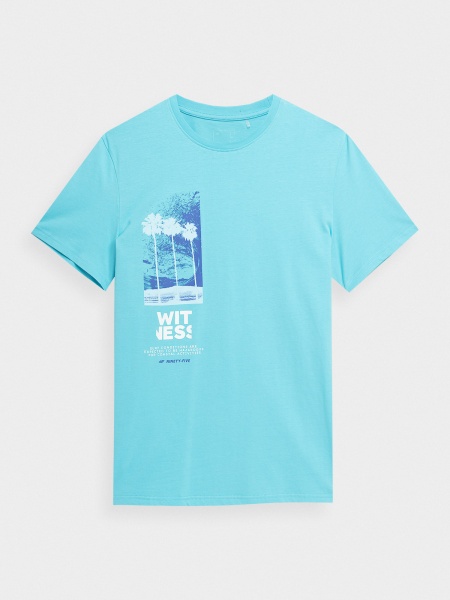 Футболка 4F TSHIRT M361 4FSS23TTSHM361-35S р.L бірюзовий