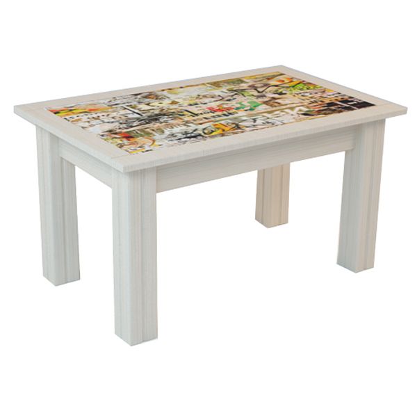 Стол журнальный Альфа 2-01 80x50 см венге светлый