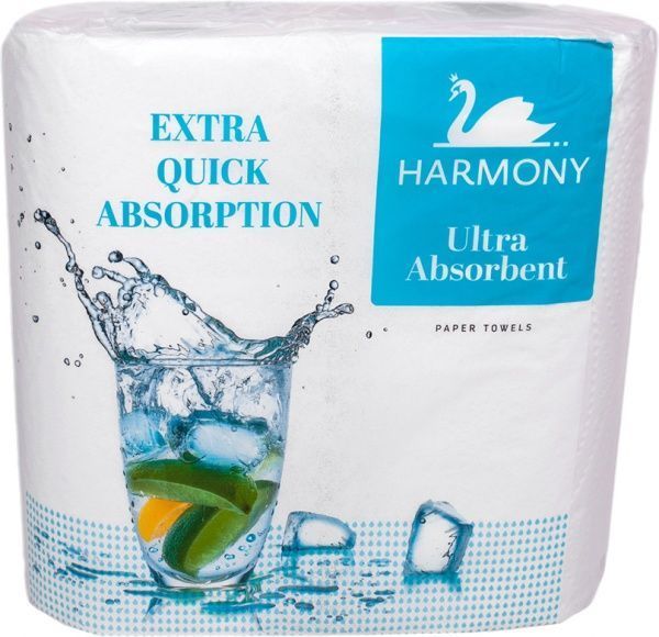 Паперові рушники Harmony Ultra Absorbent тришаровий 2 шт.
