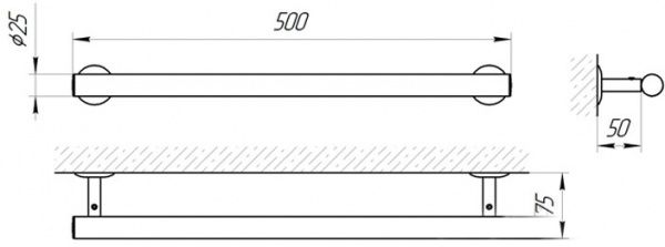 Тримач для рушників Laris Класік 500