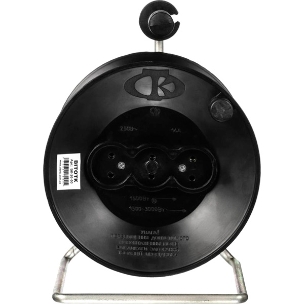 Катушка для удлинителя ОТК без заземления 3 гн. черный ВК-20-50 