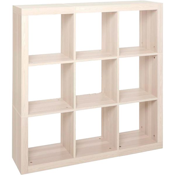 Стеллаж двухсторонний Inteo Кубус МИКС 3х3 1146x1146x290 мм клен 