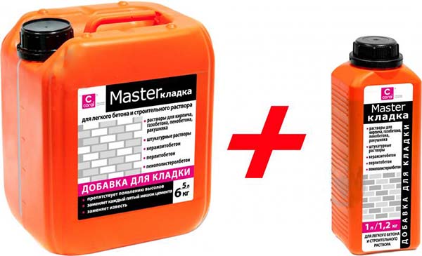 Добавка для кладки Coral Master Кладка 5 л + 1 л в подарок