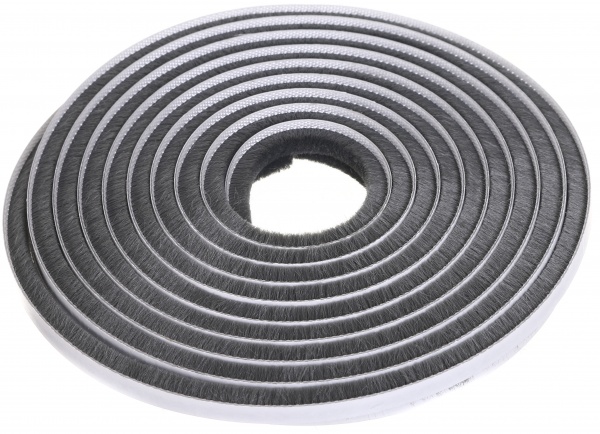 Пылезащитная щетка короткий ворс 7х6 мм 5,5 м серая 