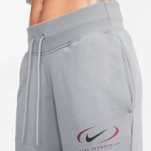 Брюки Nike W NSW PHNX FLC HR OS PANT PRNT FN7716-084 р. L серый