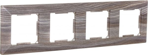 Рамка чотиримісна HausMark Alta горизонтальна в’яз темний SNG-FRP.SQ20G4-7/Elm-dark