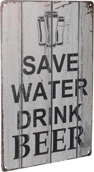 Табличка сувенирная Save water 20х30 см