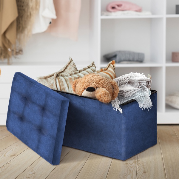 Ящик-пуф MVM TH-06 BLUE 380x760x380 мм