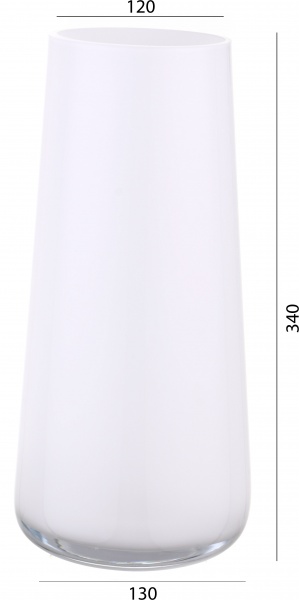 Ваза Wrzesniak Glassworks Maestro 34 см белая 