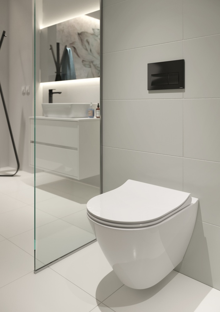 Клавиша для инсталляции Cersanit PRESTO II черный матовый K97-510