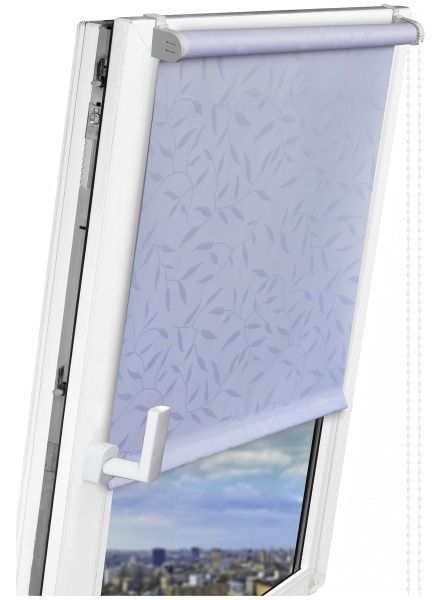 Ролета мини Delfa Жаккард Оливия 57x170 см сиреневая 