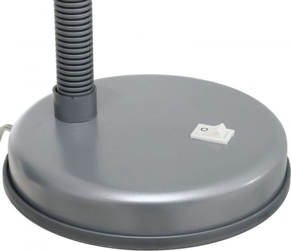 Настольная лампа офисная Геотон ННБ 01-60-308 Л1 1x60 Вт E27 серебряный 9.;9.1.308.15 