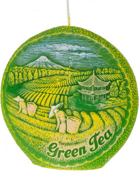 Свічка Запашний зелений чай, диск 13 см Bartek Candles