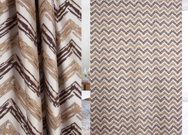 Штора JL 19173-105 200х270 см темно-коричнева ТД Текстиль