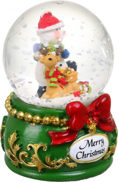 Сувенир новогодний шар снежный LKE-24-45 светодиодная (LED) 