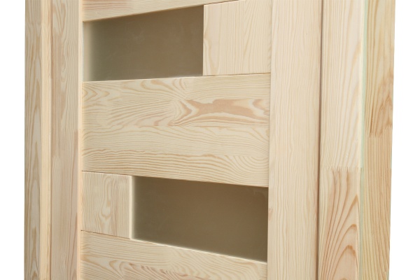 Дверное полотно Домінант-Вуд Мозаика 2-1 – полустекло 800х2000х36 ПО 800 мм под покраску 