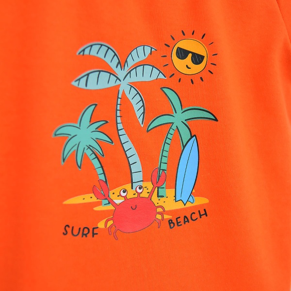 Футболка детская для мальчиков Blanka р.80 оранжевый 110269 