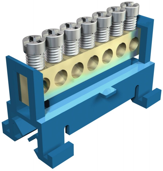 Нульова шина з ізолятором на DIN-рейку OBO Bettermann 10-16 мм²/ПА 2054000