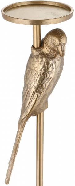 Подсвечник попугай большой золотистый 53 см AL-22831B металл