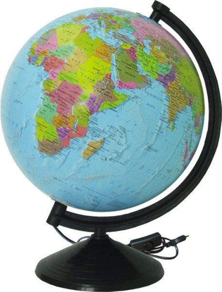 Глобус політичний з підсвічуванням 260 мм
