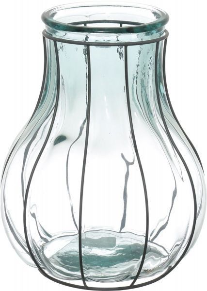 Ваза стеклянная прозрачная Literna 37 см San Miguel