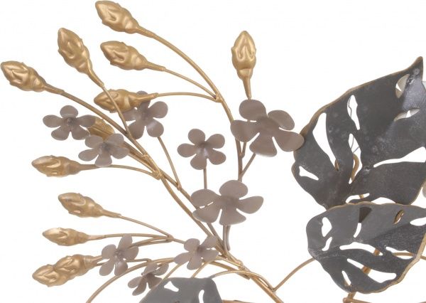 Декор настінний Bouquet 57x49,5 см сірий із золотим 