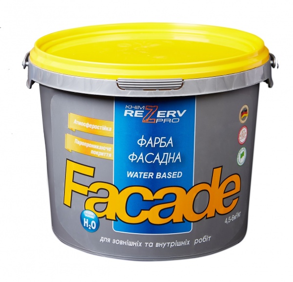 Краска фасадная акриловая Khimrezerv PRO FASADE мат белый 2,7л 