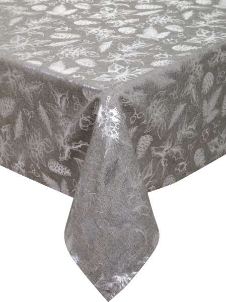 Скатерть Noel 140x220 см серый с серебристым Luna 