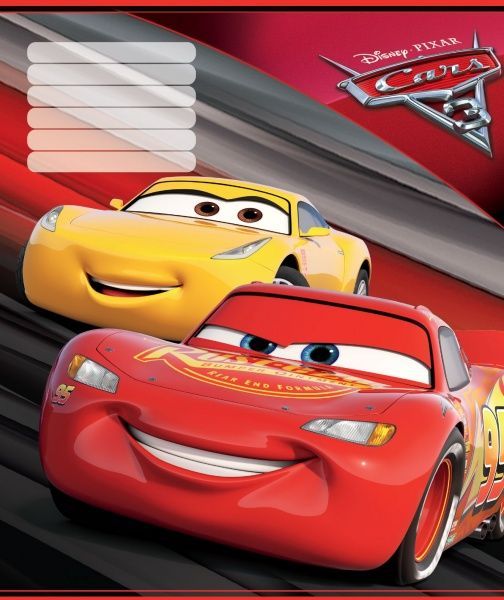 Тетрадь школьная Тачки 12 листов косая Мицар+