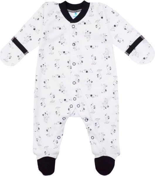 Человечек Minikin Веселый щенок р.56 белый с рисунком 196080356 